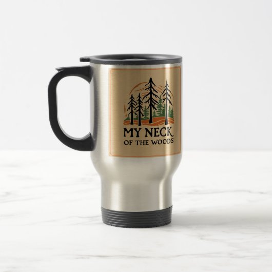 Mein Nacken in der Woods Travel Mug Reisebecher (Links)
