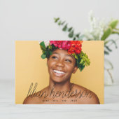 Mein Name Black Script Graduate Two Foto Ankündigung (Stehend Vorderseite)