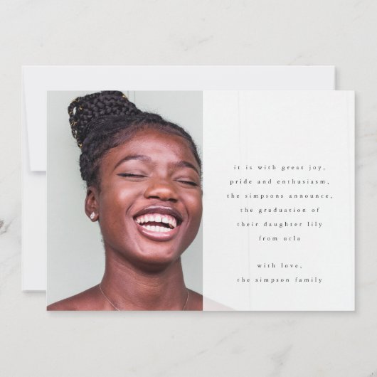 Mein Name Black Script Graduate Two Foto Ankündigung (Rückseite)