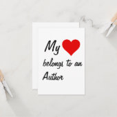 Mein Name gehört einer Autorenkarte an Karte (Vorderseite/Rückseite Beispiel)