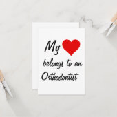 Mein Name gehört einer orthodontistischen Karte (Vorderseite/Rückseite Beispiel)