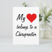 Mein Name gehört zu einer Chiropraktorkarte Karte (Stehend Vorderseite)