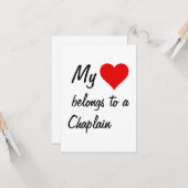 Mein Name gehört zu einer Kaplain-Karte Karte (Vorderseite/Rückseite Beispiel)