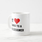 Mein Name gehört zu einer Web-Designer-Tasse Kaffeetasse (Vorderseite Links)