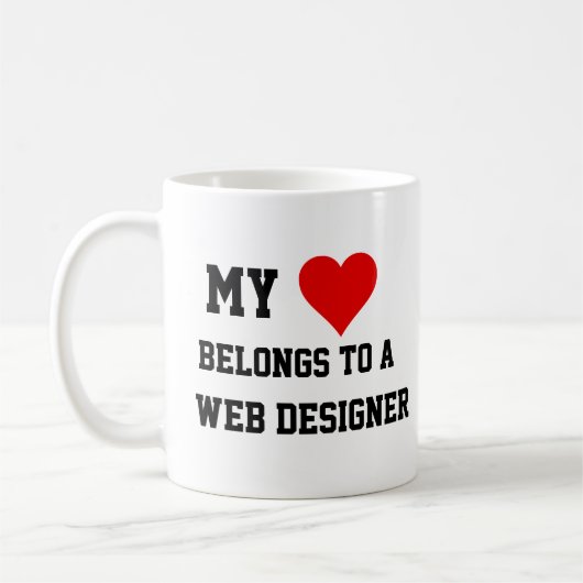 Mein Name gehört zu einer Web-Designer-Tasse Kaffeetasse (Links)