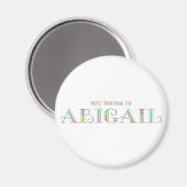 Mein Name ist Abigail Magnet (Vorderseite/Rückseite)