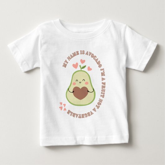 Mein Name ist Avocado Baby T-shirt (Vorderseite)