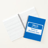 Mein Name ist Blue & White Softcover Spiralnoteboo Notizblock (Innenseite)