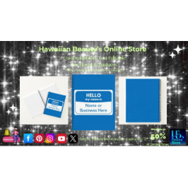 Mein Name ist Blue & White Softcover Spiralnoteboo Notizblock