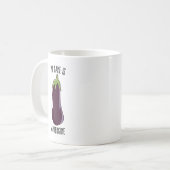 Mein Name ist Eggplant - Funny Eggplant Kaffeetasse (Vorderseite Links)
