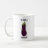 Mein Name ist Eggplant - Funny Eggplant Kaffeetasse (Links)