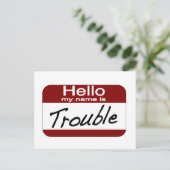 Mein Name ist ein Problem Postkarte (Stehend Vorderseite)