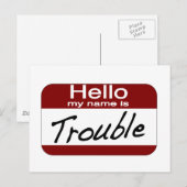 Mein Name ist ein Problem Postkarte (Vorne/Hinten)