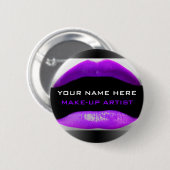Mein Name ist für Schminkkünstler Button (Vorne & Hinten)