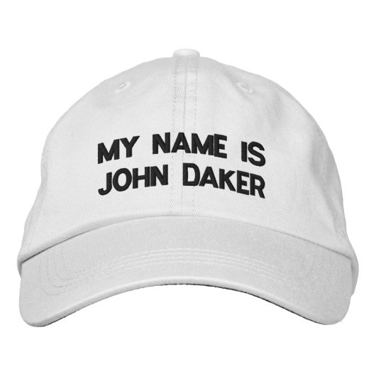 MEIN NAME IST JOHN DAKER - Personalisierter einste Bestickte Kappe (Vorderseite)