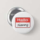 Mein Name ist Kindermädchen Button (Vorne & Hinten)