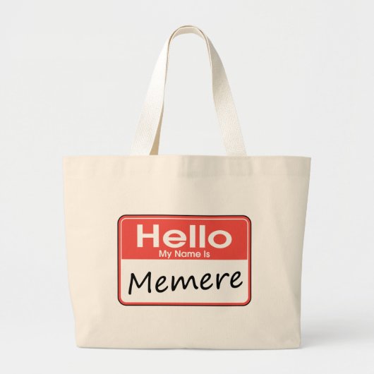 Mein Name ist Memere Jumbo Stoffbeutel (Vorne)