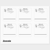 Mein Name ist nicht Richard Wagner Namensschilder Quadratischer Aufkleber (Blatt)