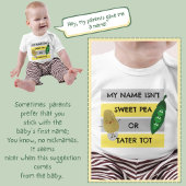 Mein Name ist nicht Sweet Pea Baby Strampler