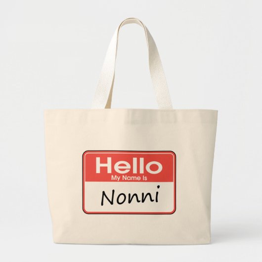 Mein Name ist Nonni Jumbo Stoffbeutel (Vorne)