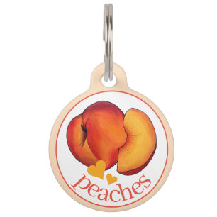 Mein Name ist Peaches Georgia Peach Obst Herz Haustiermarke