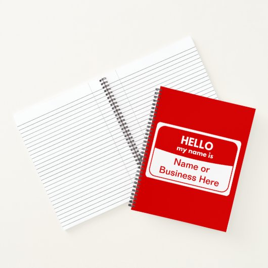 Mein Name ist Red & White Softcover Spiralnotebook Notizblock (Innenseite)