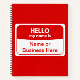 Mein Name ist Red & White Softcover Spiralnotebook Notizblock