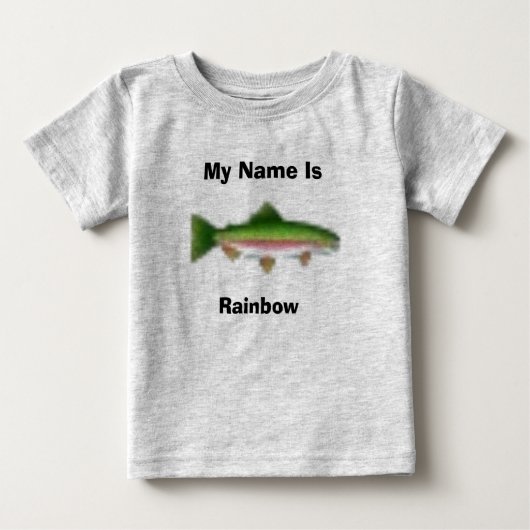 Mein Name ist, Regenbogen Baby T-shirt (Vorderseite)