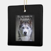 Mein Name ist Stoppt diesen lustigen Hyper Sibirie Keramikornament (Links)