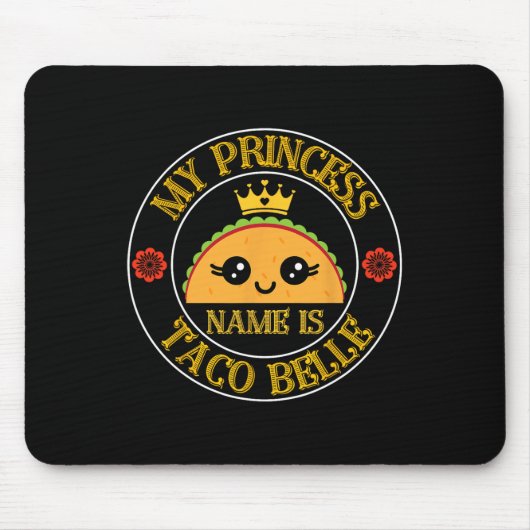 Mein Name ist Taco Belle Funny Cinco de Mayo Mousepad (Vorne)