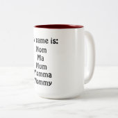 Mein Name ist Zweifarbige Tasse (VorderseiteRechts)