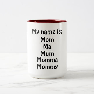 Mein Name ist Zweifarbige Tasse