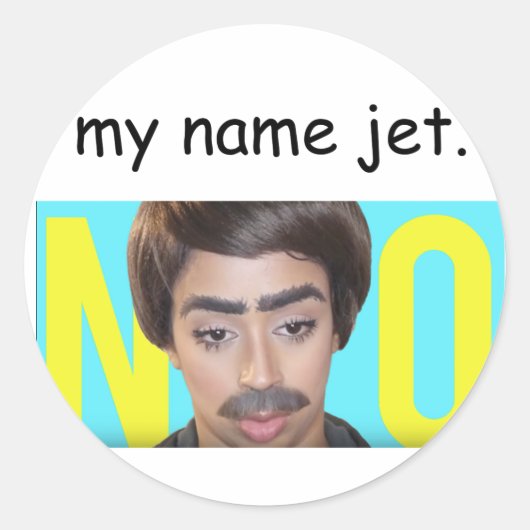Mein Name Jet (Liza Koshy) Runder Aufkleber (Vorderseite)