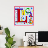 Mein Name - "Lucas"-Druck Poster (Heimbüro)