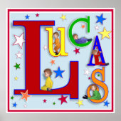 Mein Name - "Lucas"-Druck Poster (Vorne)