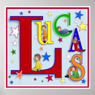 Mein Name - "Lucas"-Druck Poster