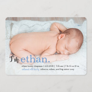 MEIN NAME Moderne Geburtsankündigungen Ankündigung