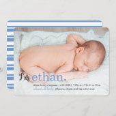 MEIN NAME Moderne Geburtsankündigungen Ankündigung (Vorne/Hinten)