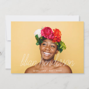 Mein Name Script Grad Graduate Two Foto Ankündigung