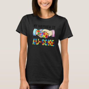 Mein Neffe ist au toller Autismus Kinder Autismus T-Shirt