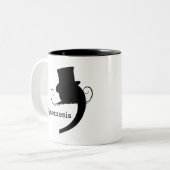 Mein Nemesis, das Schurkenkomma Zweifarbige Tasse (Vorderseite Links)