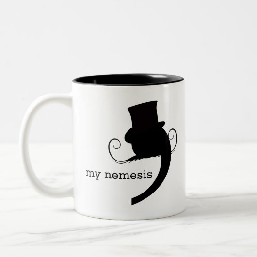 Mein Nemesis, das Schurkenkomma Zweifarbige Tasse (Links)