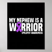 Mein Nephew ist ein Krieger Lila Ribbon Epilepsie Poster (Vorne)