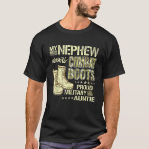 Mein Nephew trägt Kampfstiefel Hunde Tags Proud Mi T-Shirt
