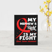 Mein Nephews Kampf ist mein Kampf gegen Blutkrebs Karte (Gelbe Blume)