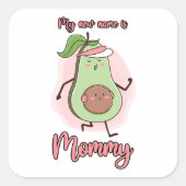 Mein neuer Name ist Mama Quadratischer Aufkleber (Vorderseite)