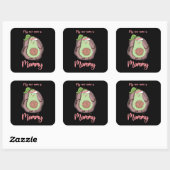 Mein neuer Name ist Mama Quadratischer Aufkleber (Blatt)