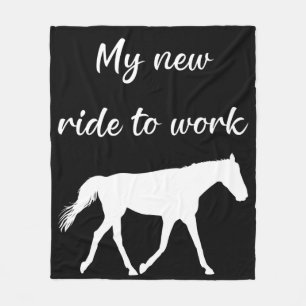 Mein neues Arbeitsweg mit Pferd lustig Fleecedecke