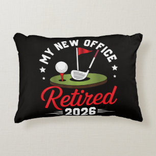 Mein neues Büro Rentner 2026 Golf Ruhestand Dekokissen