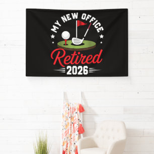 Mein neues Büro Ruhestand 2026 Golf Ruhestand Banner